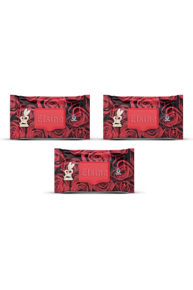 3 Paket Red Rose Islak Havlu Mendil 90 Adet Kapaklı Gül Kokulu ürün görseli 1
