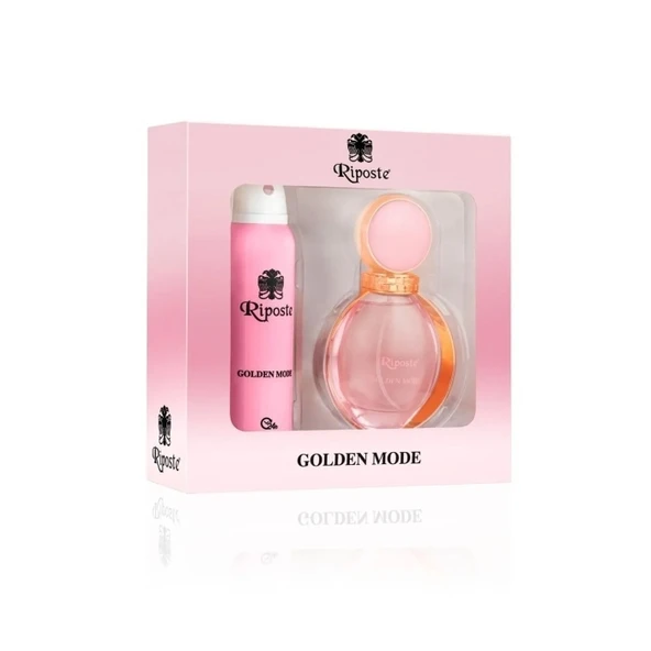 Riposte Kadın Parfüm & Deodorant Seti Golden Mode For Women 85 Ml - Resim 2