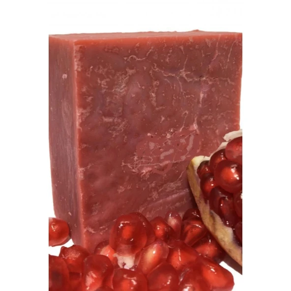 Nar Sabunu Hatay El Yapımı %100 Organik Doğal Sabun 1 Kalıp 130 Gram - Resim 3