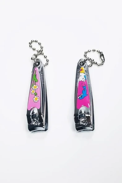 2 Adet Renkli Desenli Figürlü Tırnak Makası 5,5 CM ürün görseli 1