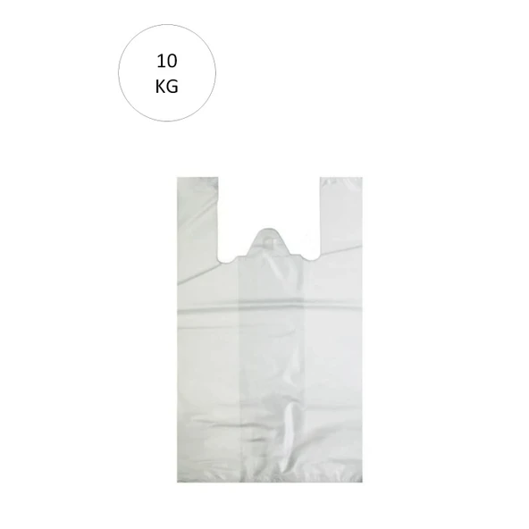 Beyaz Atlet Poşet Orta Boy 29x50 cm Takriben 850 Adet 10 Kg - Resim 2