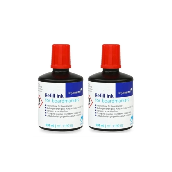 Edding Im-1199 100Ml Yazı Tahtası Mürekkebi Kırmızı 2'li Paket - 2