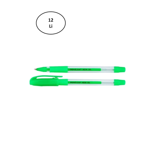 Pensan Neon Jel Kalem Yeşil 1 Mm 12'li - 1