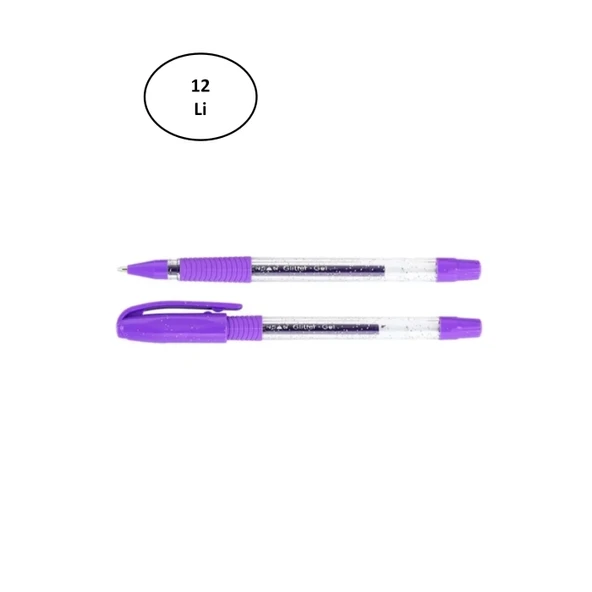 Pensan Glitter Simli Jel Kalem Vıolet 1 Mm 12'li - 1