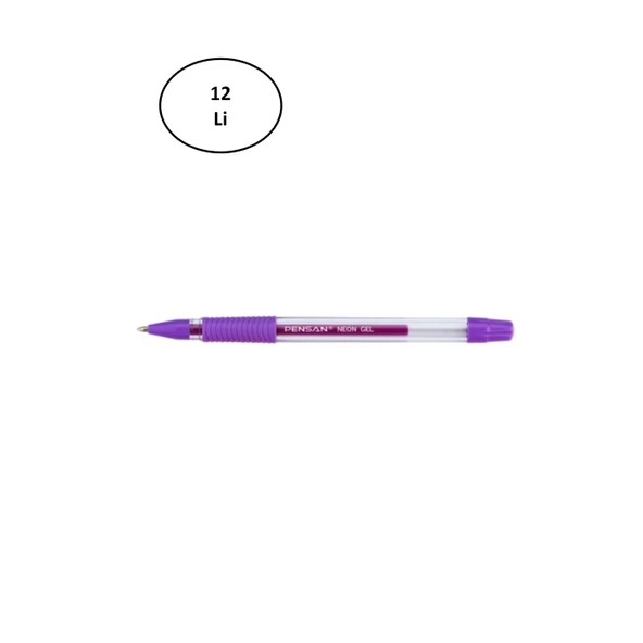 Pensan Neon Jel Kalem Violet 1 mm 12'li - 1