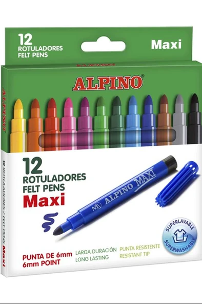 Cem Alpino Maxi Keçeli Kalem 12 Renk - 1