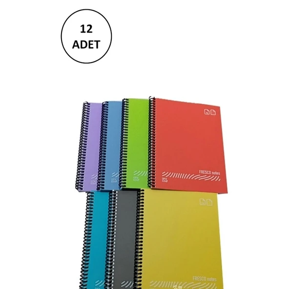 FRESCO Spiralli Plastik Kapak Defter A4 80 Yaprak Çizgili GP.3-4899000-2011 - 1