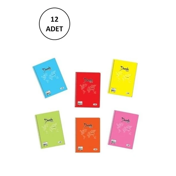 Umut Spiralli Pp Kapak Junior 18*25 72 Yaprak Çizgili - 1