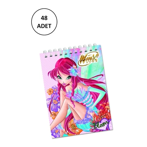 Gıpta Winx Bloknot A7 Spiralli Mini 48 Adet - 1