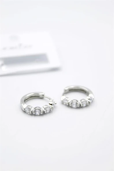 Taşlı Küpe - Gümüş ürün görseli