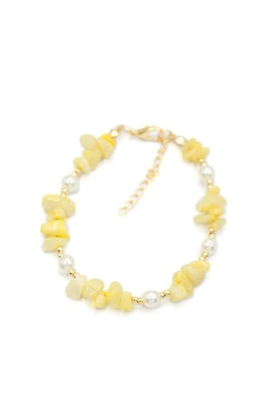 Boncuk Bileklik - Sarı - Resim 2