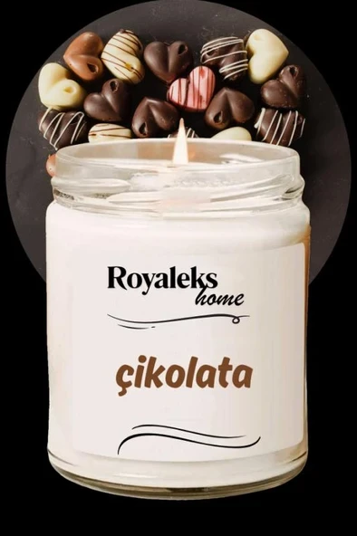Doğal Özel Seri Kokulu Dekoratif Kavanoz Mum 210 cc - Çikolata - RYL ürün görseli 1