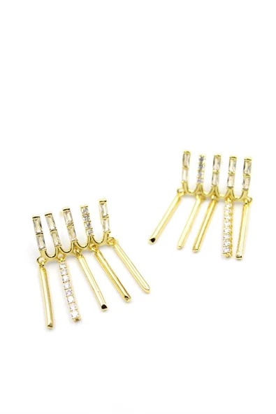 Taş Sallantılı Küpe - Altın - Resim 2