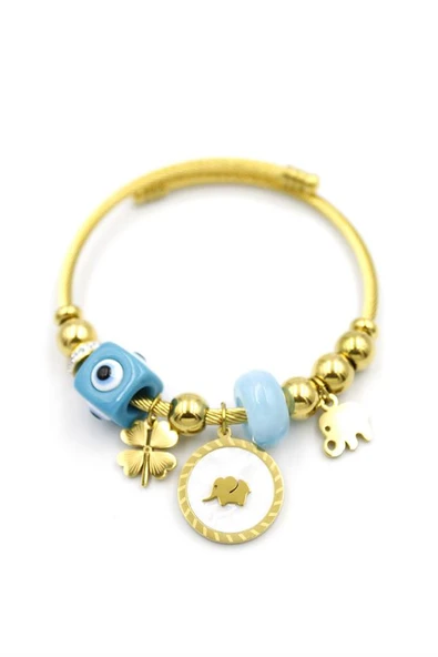 Fil Charm Bilezik - Altın - Resim 2