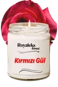 Doğal Özel Seri Kokulu Dekoratif Kavanoz Mum 210 cc - Kırmızı Gül Esansı - RYL - Resim 2