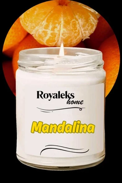 Doğal Özel Seri Kokulu Dekoratif Kavanoz Mum 210 cc - Mandalina Esansı - RYL ürün görseli 1