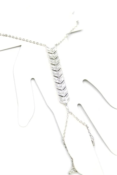 Taşlı Şahmeran Bileklik - Gümüş - Resim 2