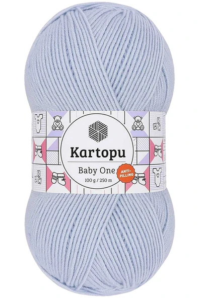 Baby One Tüylenmeyen El Örgü İpi Yünü Buz Mavi K580 ürün görseli