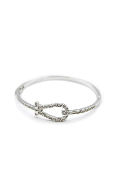 Taşlı Vip Bilezik - Gümüş ürün görseli