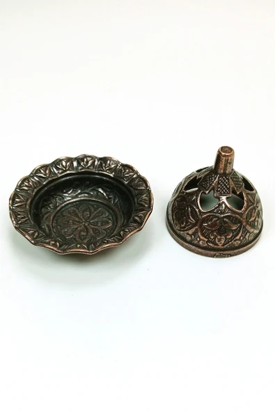 6 Lı Mini Eskitme Osmanlı Temalı Koyu Renk Lokumluk Sunum ürün görseli 1