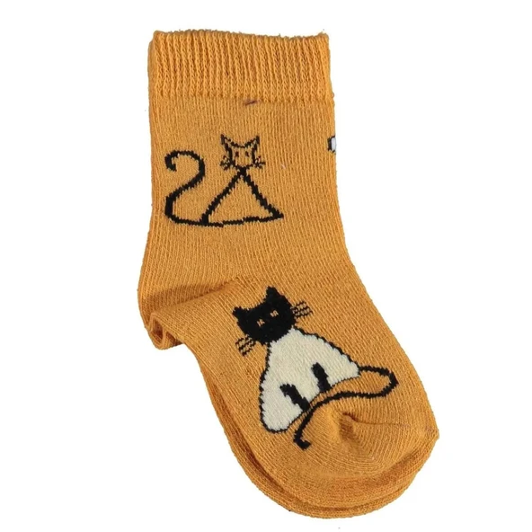 Bibaby Biorganic New Cats Yaş Soket Çorap 68424 Hardal - 1