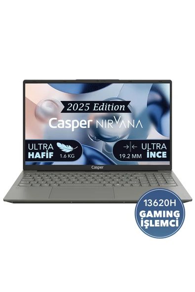 CASPER Nirvana X600 i7-13620H 16GB 500GB SSD 15.6" Freedos Laptop X600.1362-BV00X-G-F ürün görseli 1