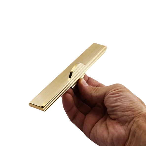 Saral Çizgili Mat Altın Metal Kulp 160 mm 16 cm Mobilya Çekmece Mutfak Dolabı Dolap Kapak Kulpları - Resim 5