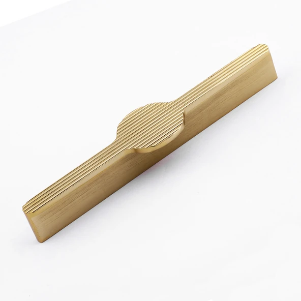 Saral Çizgili Mat Altın Metal Kulp 160 mm 16 cm Mobilya Çekmece Mutfak Dolabı Dolap Kapak Kulpları ürün görseli
