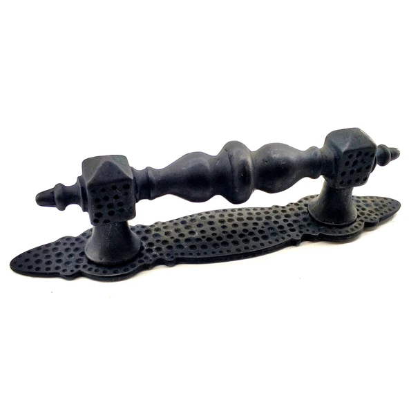Antika Tarz Dekoratif Pirinç Ağır Kapı Çekme Kolu - Küçük, 215x40 mm, Oksit - 1