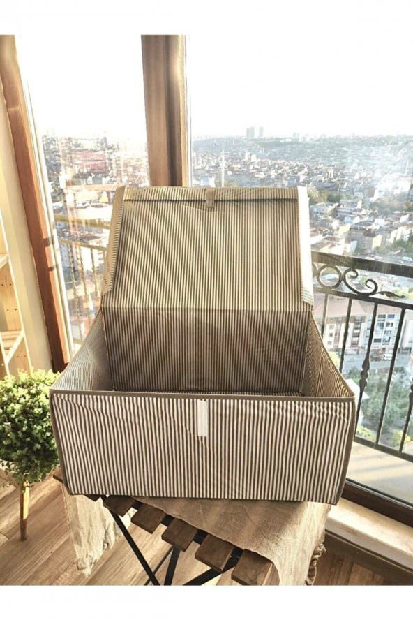 Alas 5 Adet Kapaklı Çok Amaçlı Hurç Kutu Mega 60x40x30 Kahve - 2