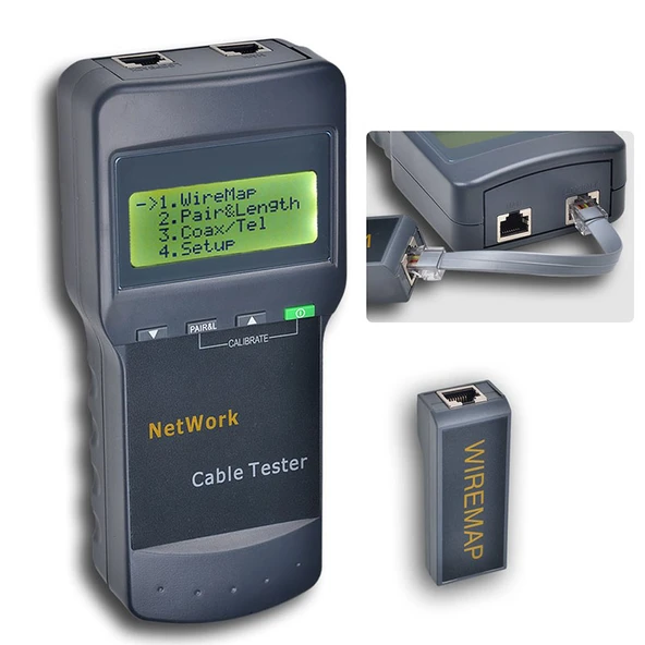 Dijital kablo tester sc8108 dijital RJ45 network kablo test cihazı - Resim 3
