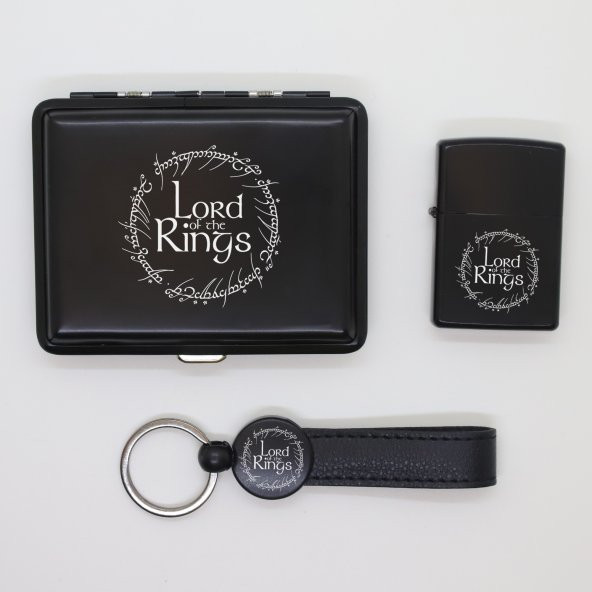 Lord of the Rings Metal Tabaka, Zippo Çakmak ve Anahtarlık Seti