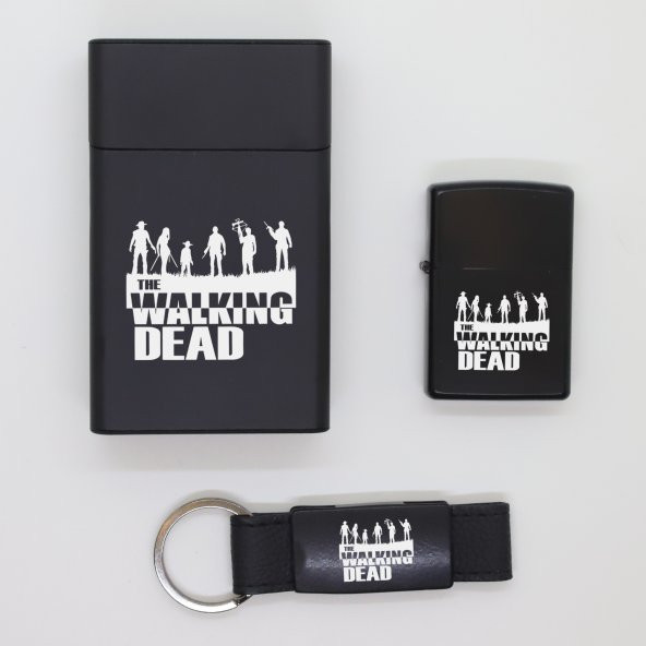 The Walking Dead Metal Sigara Kutusu, Zippo Çakmak ve Anahtarlık Seti - 1