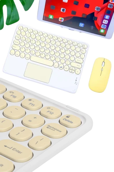 Touchpad Tüm Cihazlara Uyumlu Bluetooth Klavye Touchpad Slim Kablosuz Wifi Q Klavye - 2