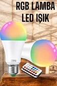 RGB Led Lamba Led Işık Ampul Renk Değiştirebilen 100 Watt - Resim 2