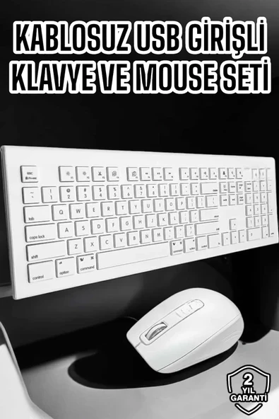 Q Klavye Klavye ve Mouse Seti USB Girişli Kablosuz ürün görseli 1