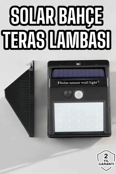 Güneş Enerjili Bahçe Lambası Solar Gece Aydınlatma Sensörlü Lamba ürün görseli