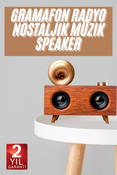 Gramafon Nostaljik Radyo Yüksek Ses Kalitesi USB TF Kart Aux ürün görseli 1