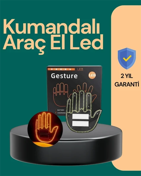 Kablosuz Kumandalı LED Jest Işığı – 3 Modlu Araba Arkası Mesaj Işığı, 203 LED ile Yüksek Parlaklık ürün görseli 1
