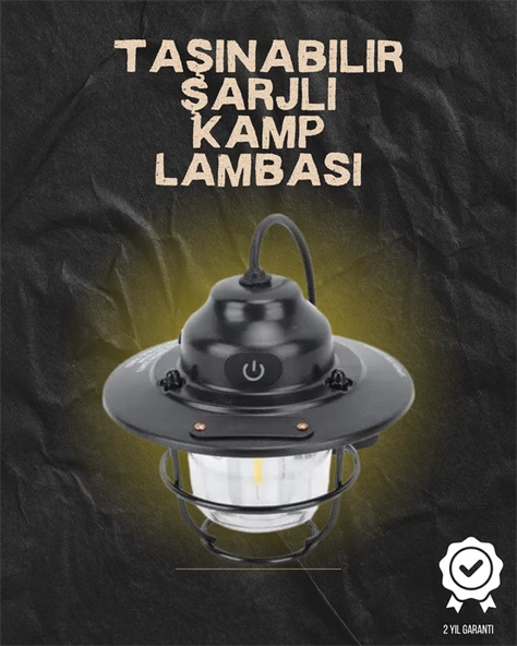 Kamp ve Bahçe İçin Retro LED Fener – Sıcak Işık, Uzun Ömürlü Batarya ürün görseli