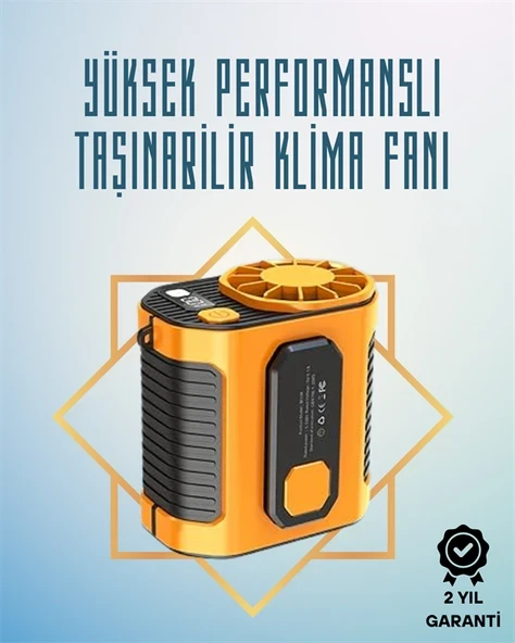Yüksek Hızlı Mini Klima Fan – 11 m/s Rüzgar Gücü, 100 Hız Ayarı ürün görseli 1
