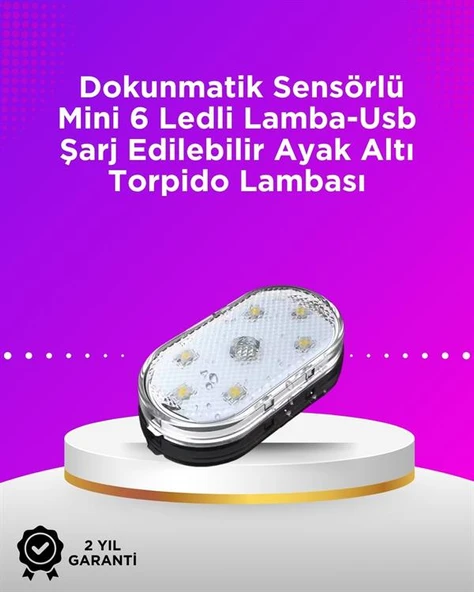 Kablosuz Manyetik Montajlı Araba İçin 7 Renkli Ambiyans Işığı Seti ürün görseli