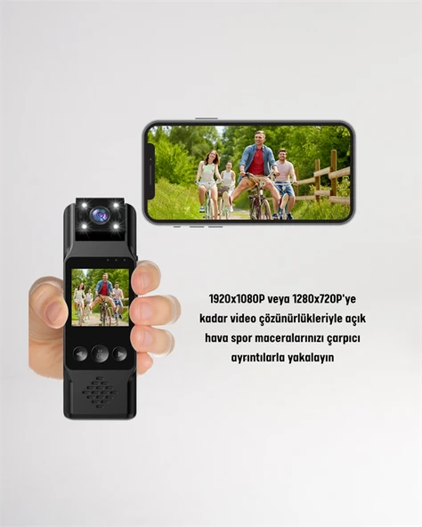 Hareket Algılayıcılı Taşınabilir Mini Kamera – 3MP Fotoğraf, Düşük Güç Tüketimi - Resim 2