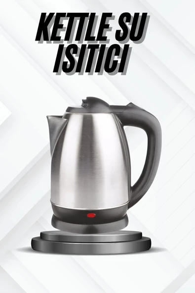 Kettle Su Isıtıcı C F Priz Uyumlu 220 - 240 V Paslanmaz Çelik Kablolu - 1