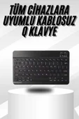 Kablosuz Bluetooth Bağlantılı Taşınabilir Q Klavye Tüm Cihazlara Uyumlu - Resim 2