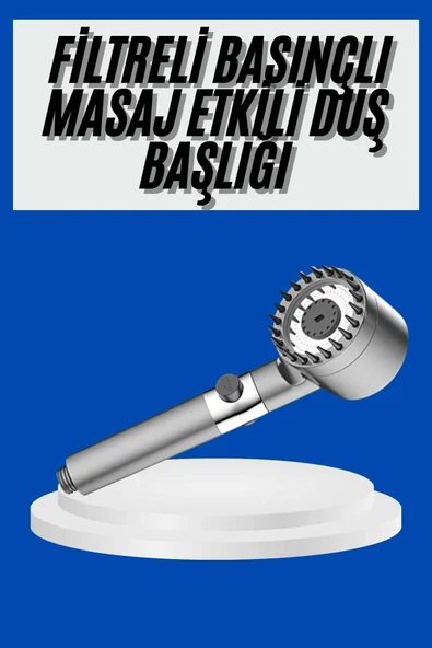 Yeni Nesil Duş Başlığı Paslanmaz Çelik Masaj Etkili Ergonomik Tasarım Su Basınçlı ürün görseli