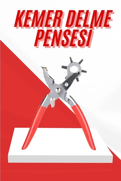 Kemer Delme Pensesi 6 Farklı Boyutta Kemer Delici Ev Deri Kemer - Resim 2