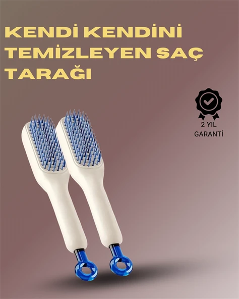 Kendini Temizleyen Masajlı Saç Tarağı – Anti-statik, Ergonomik Tasarım - 1