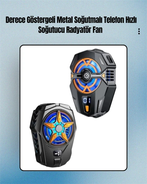 Cep Telefonu Radyatörü – Type-C, 2 Vitesli, Sessiz Soğutma Fanı ürün görseli 1