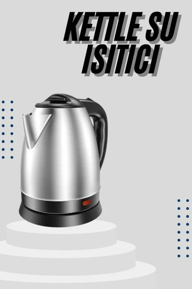 Kettle C F Tipi 220-240V Paslanmaz Çelik Elektrik Kablolu Otomatik Kapanma - 1